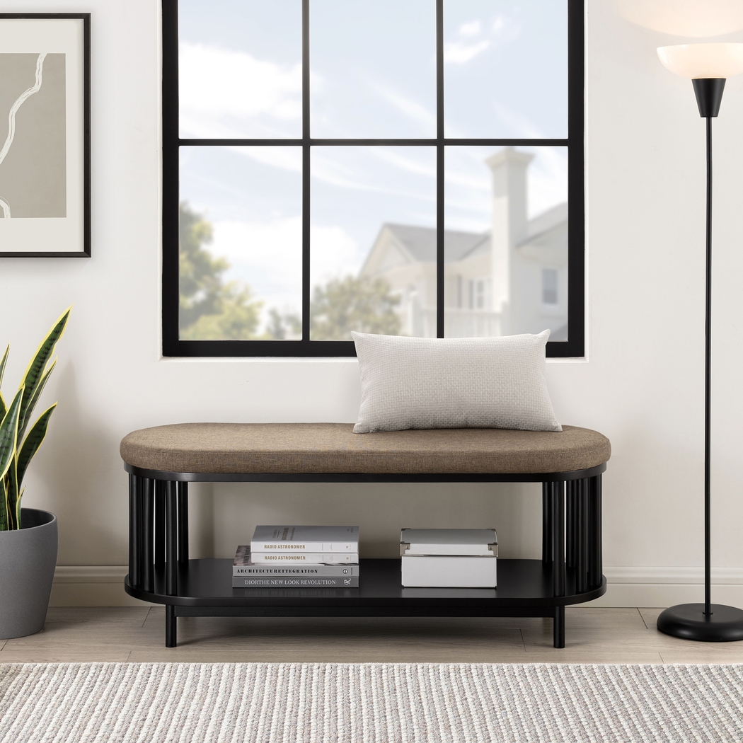 Stempley Black Accent Bench - Thumbnail - Image 5