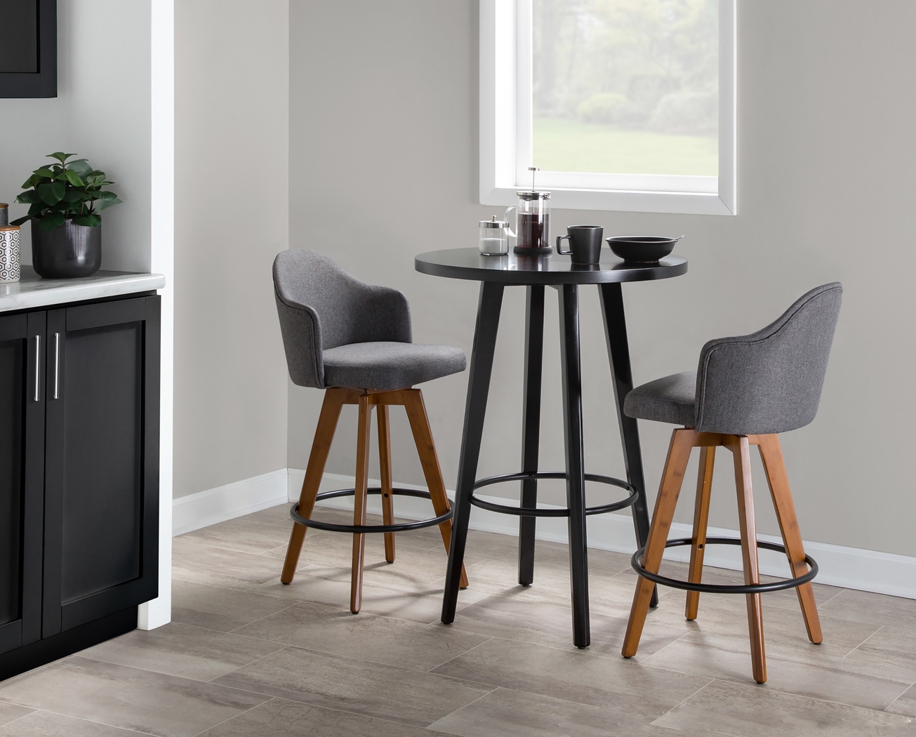 Stenele Black Counter Height Table - Thumbnail - Image 2