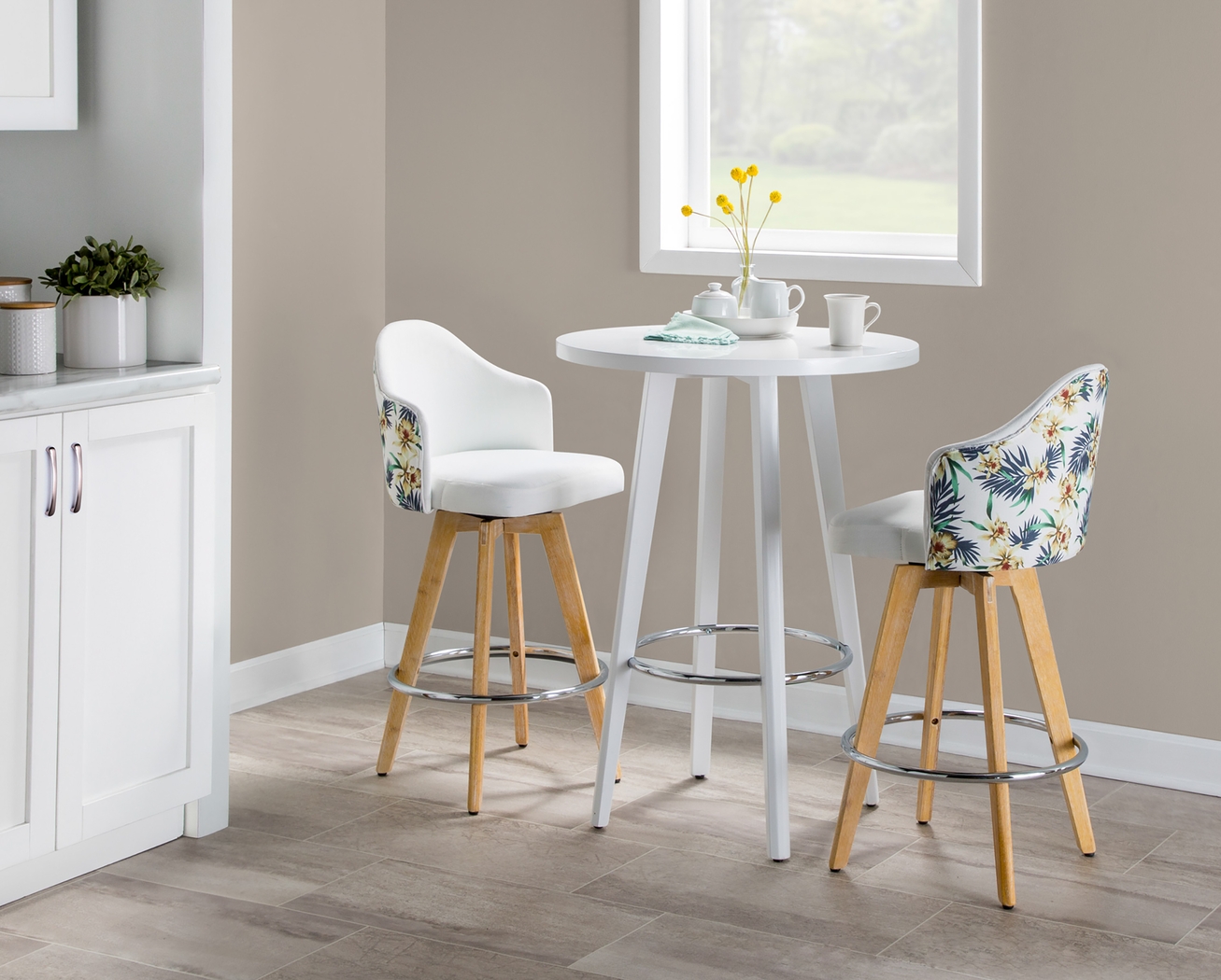 Stenele White Counter Height Table - Thumbnail - Image 2