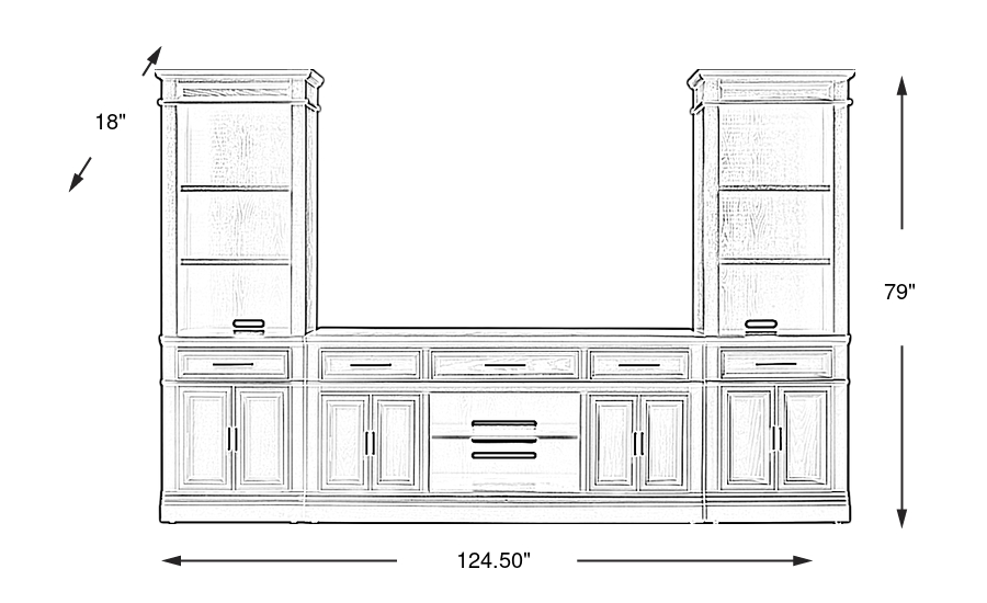 Dimension Image. Please refer to the Dimension Tab on this page for dimension details.