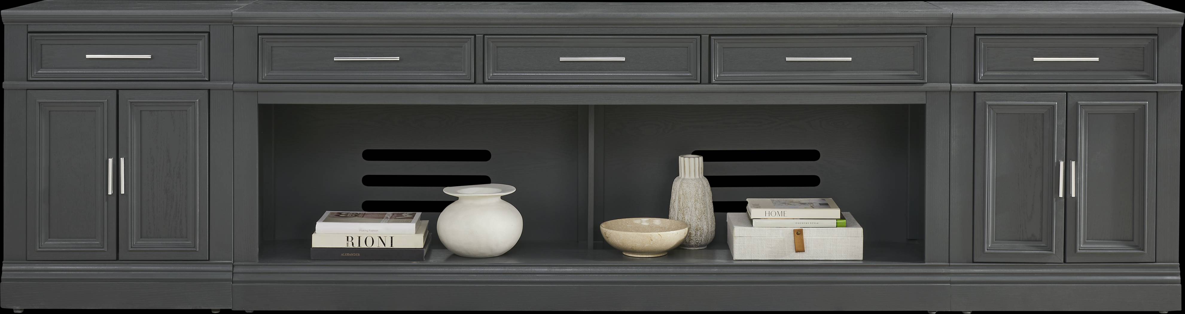 Stephenson Dark Gray 3 Pc 78 in. Console with Extensions - Thumbnail - Image 2