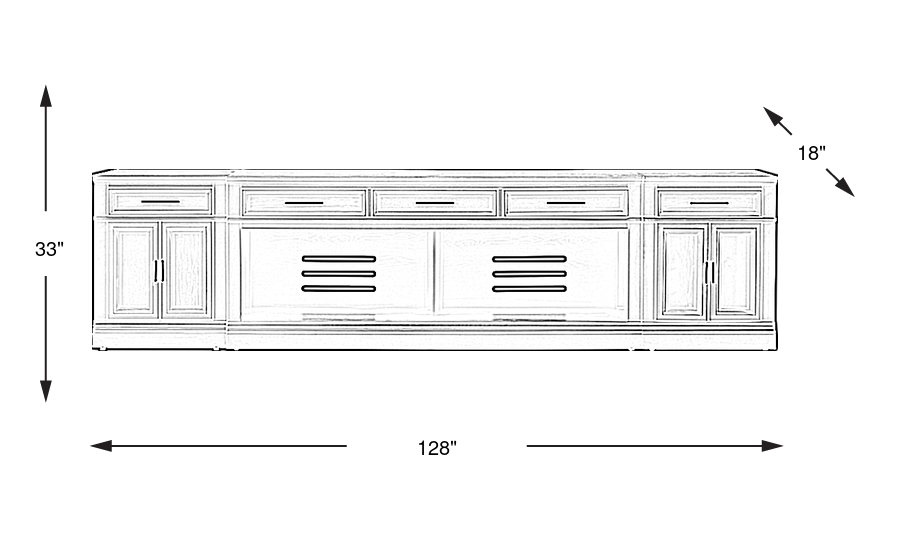 Dimension Image. Please refer to the Dimension Tab on this page for dimension details.
