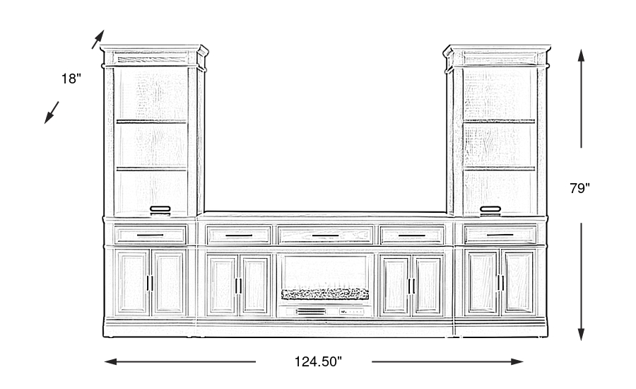 Dimension Image. Please refer to the Dimension Tab on this page for dimension details.