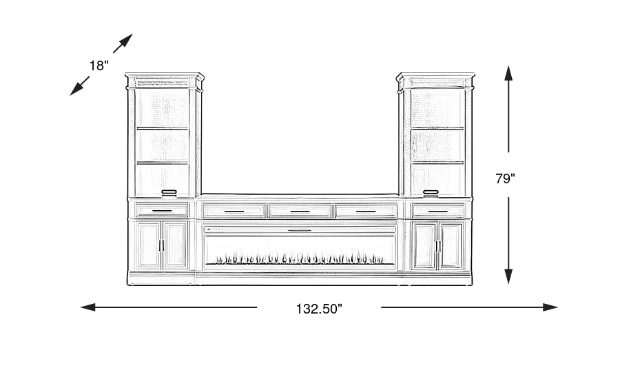 Dimension Image. Please refer to the Dimension Tab on this page for dimension details.