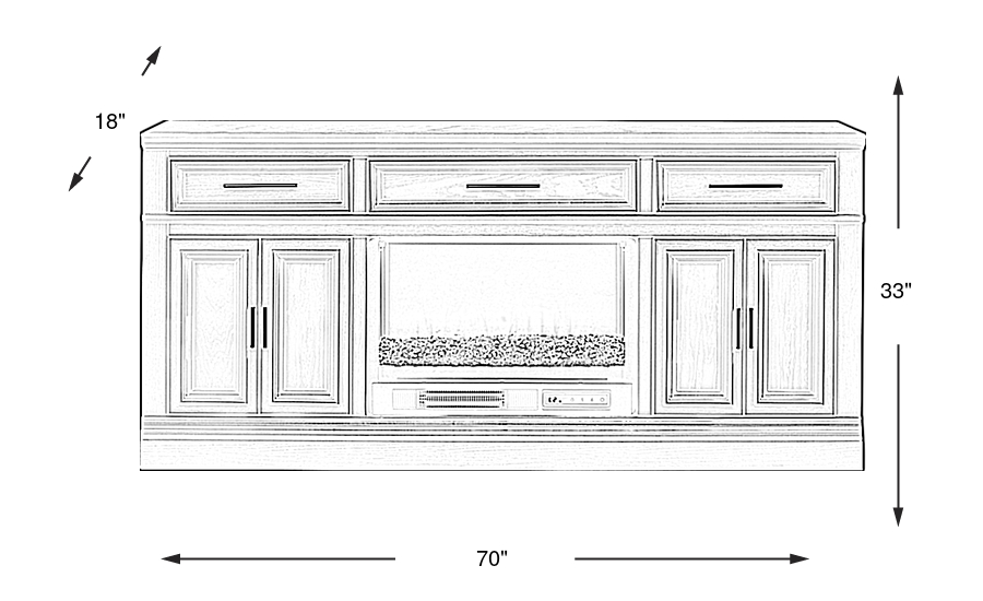 Dimension Image. Please refer to the Dimension Tab on this page for dimension details.