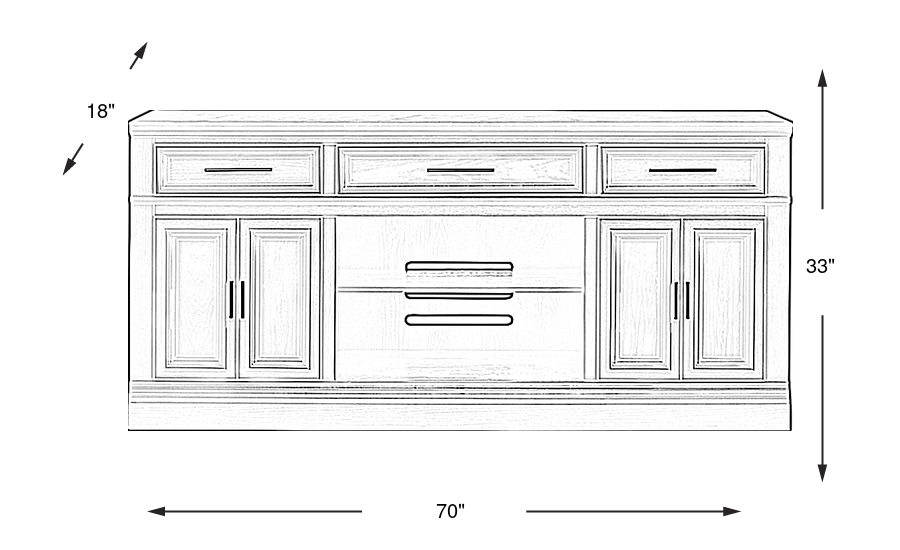 Dimension Image. Please refer to the Dimension Tab on this page for dimension details.