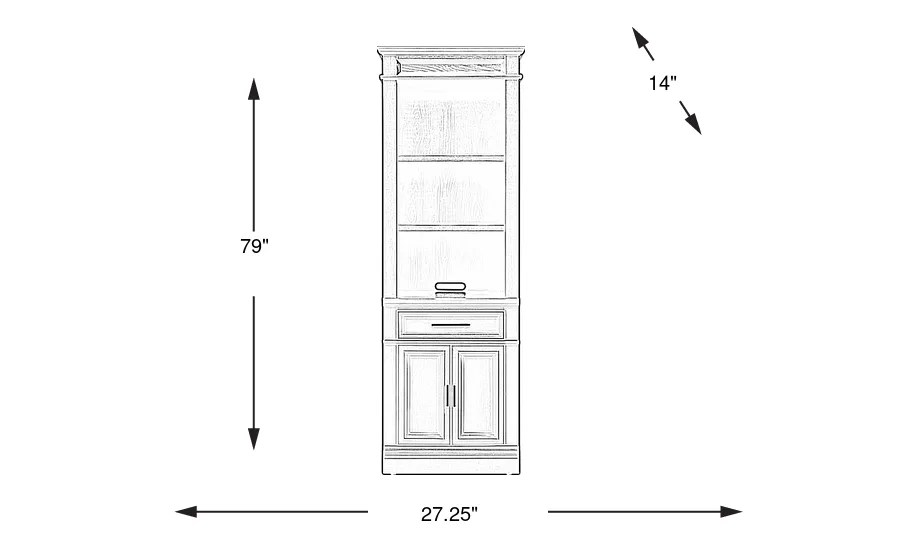 Dimension Image. Please refer to the Dimension Tab on this page for dimension details.