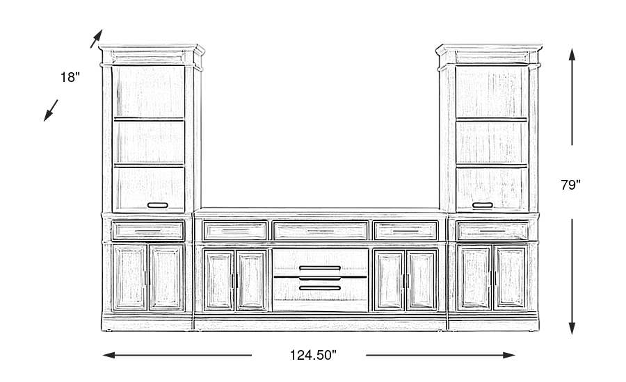 Dimension Image. Please refer to the Dimension Tab on this page for dimension details.