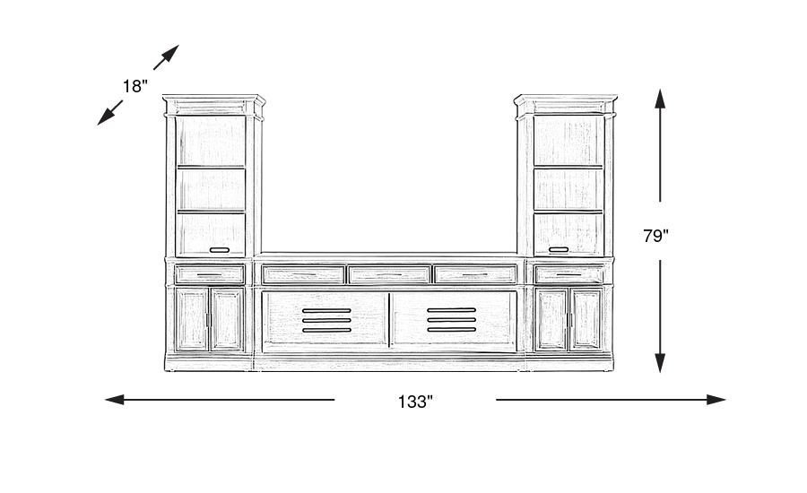 Dimension Image. Please refer to the Dimension Tab on this page for dimension details.