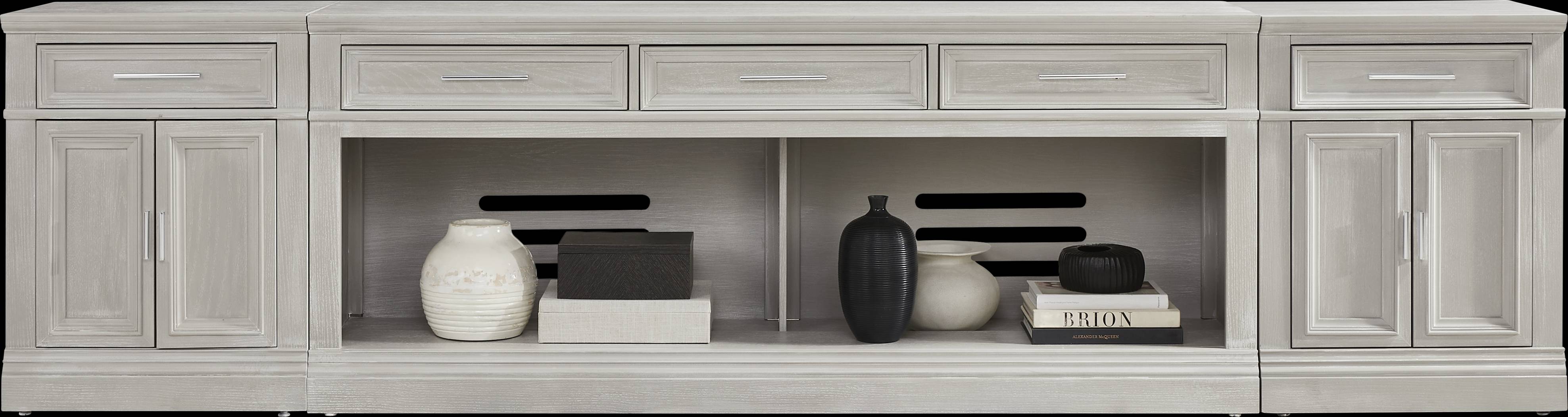 Stephenson Light Gray 3 Pc 78 in. Console with Extensions - Thumbnail - Image 2