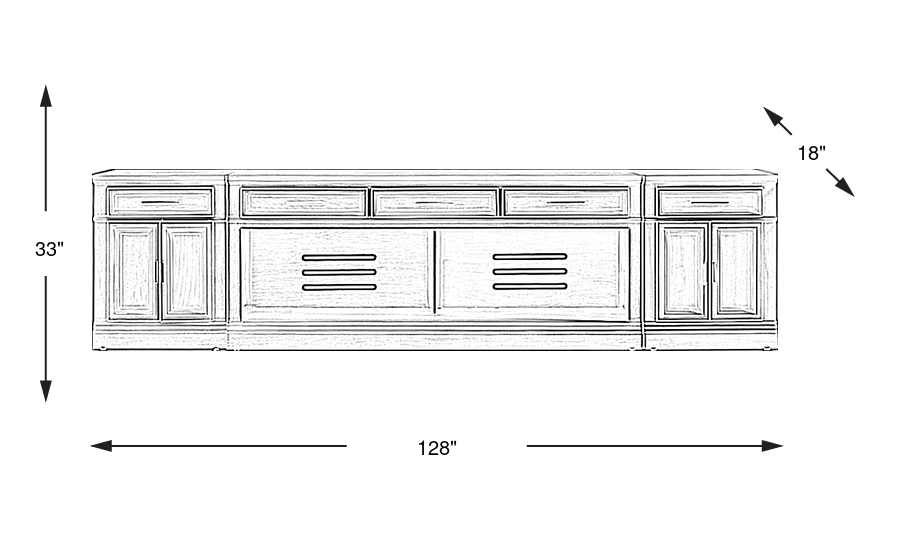 Dimension Image. Please refer to the Dimension Tab on this page for dimension details.
