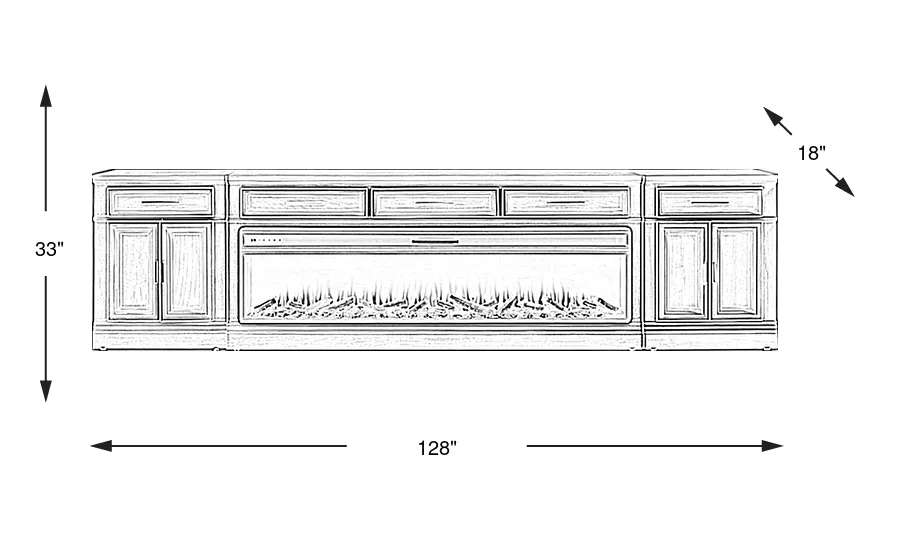 Dimension Image. Please refer to the Dimension Tab on this page for dimension details.