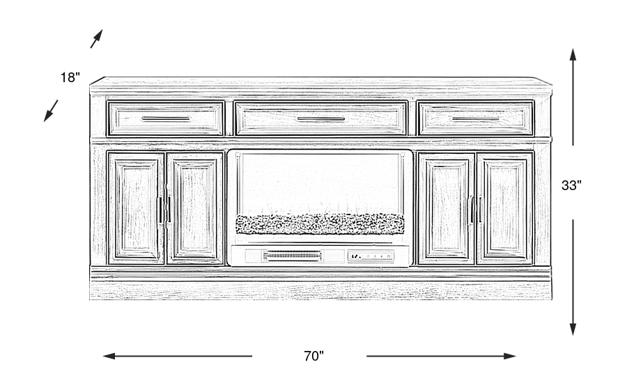 Dimension Image. Please refer to the Dimension Tab on this page for dimension details.