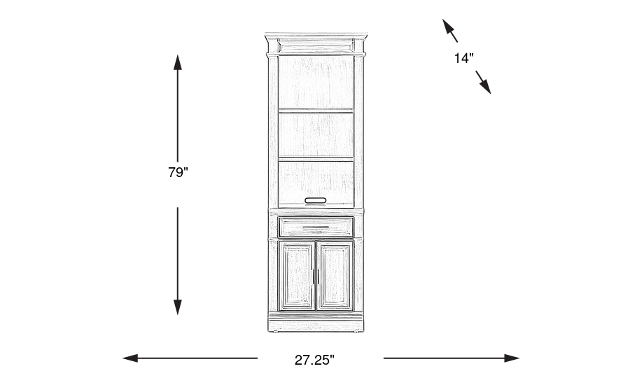 Dimension Image. Please refer to the Dimension Tab on this page for dimension details.