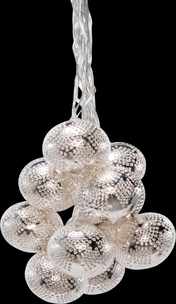 Sterling Drops Silver Outdoor Solar String Lights - Thumbnail - Image 3