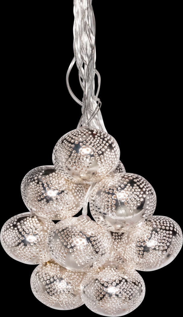 Sterling Drops Silver Outdoor Solar String Lights - Thumbnail - Image 4