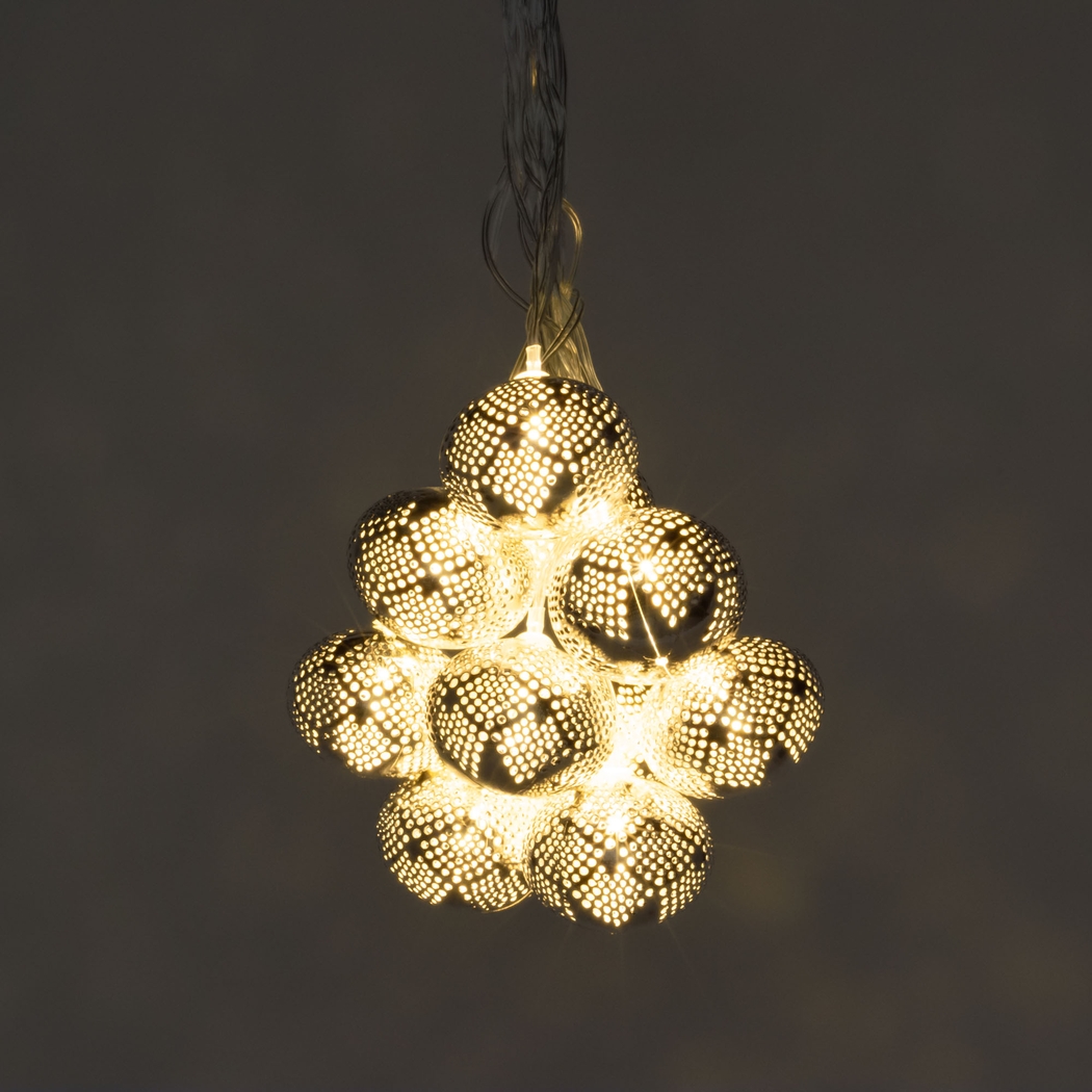 Sterling Drops Silver Outdoor Solar String Lights - Thumbnail - Image 8