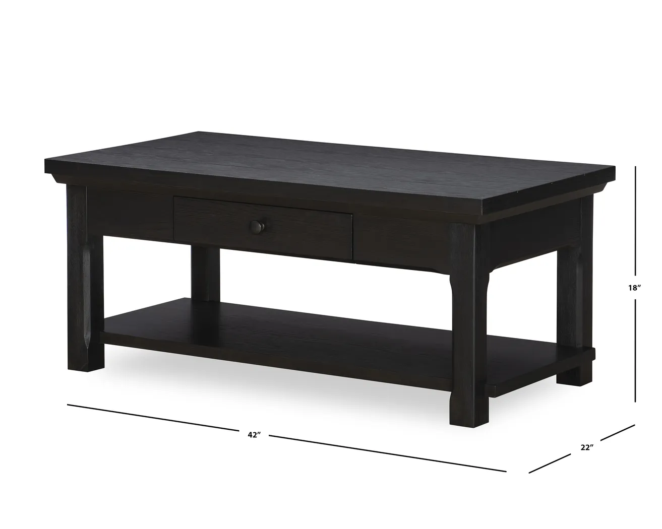 Sterncrest Black 2 Drawer Cocktail Table - Thumbnail - Image 8
