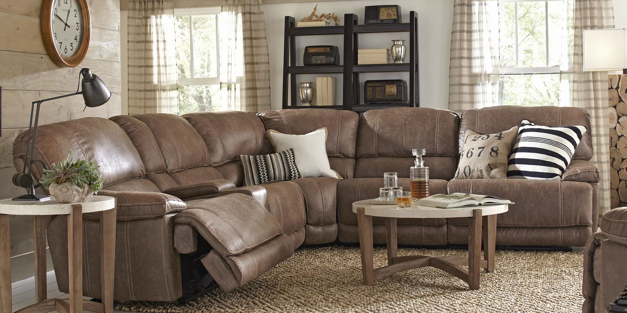 Stetson Ridge Brown 6 Pc Power Reclining Sectional - Thumbnail - Image 2
