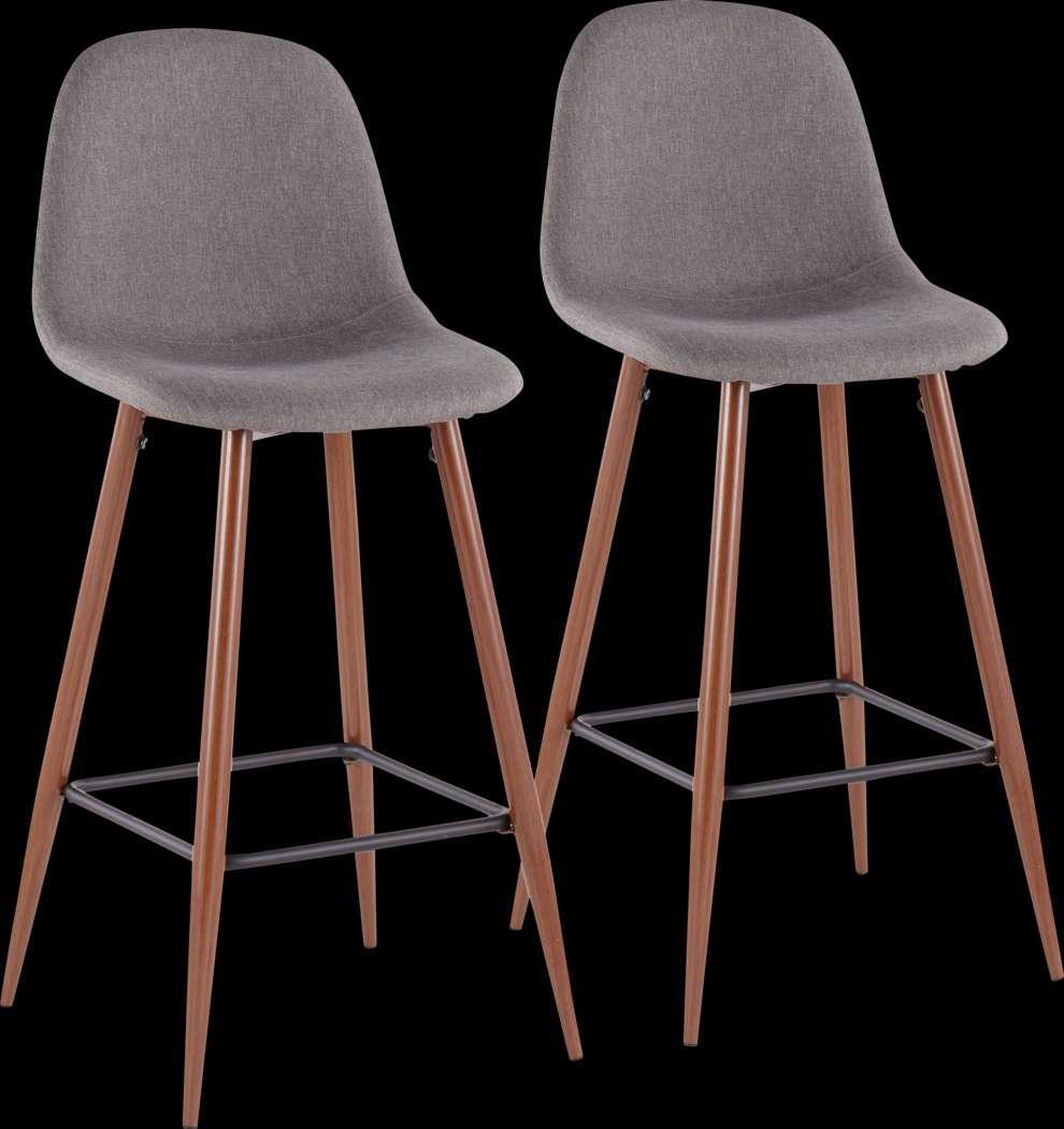 Stimson Charcoal Barstool, Set of 2 - Thumbnail - Image 1
