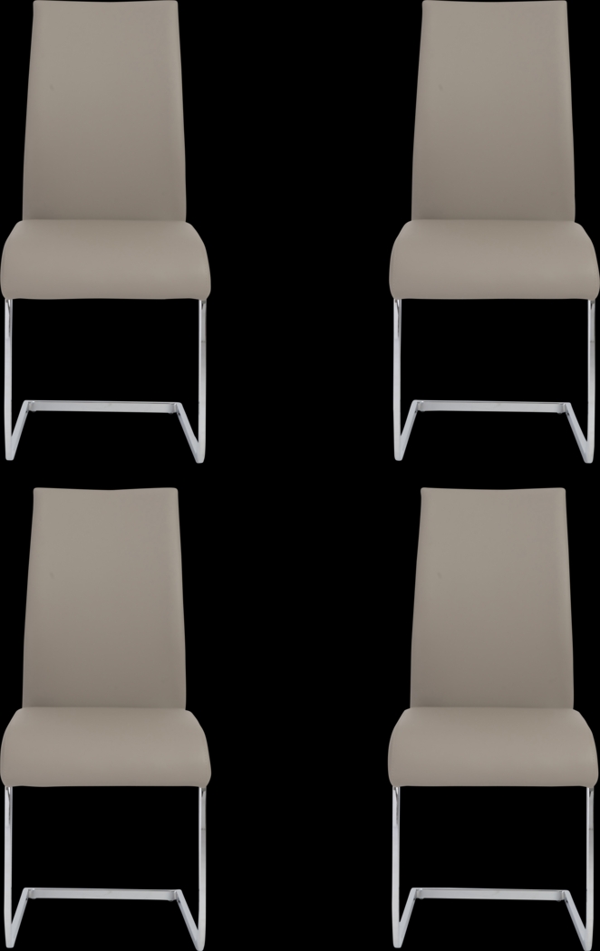 Stiney Taupe Dining Chair, Set of 4 - Thumbnail - Image 1