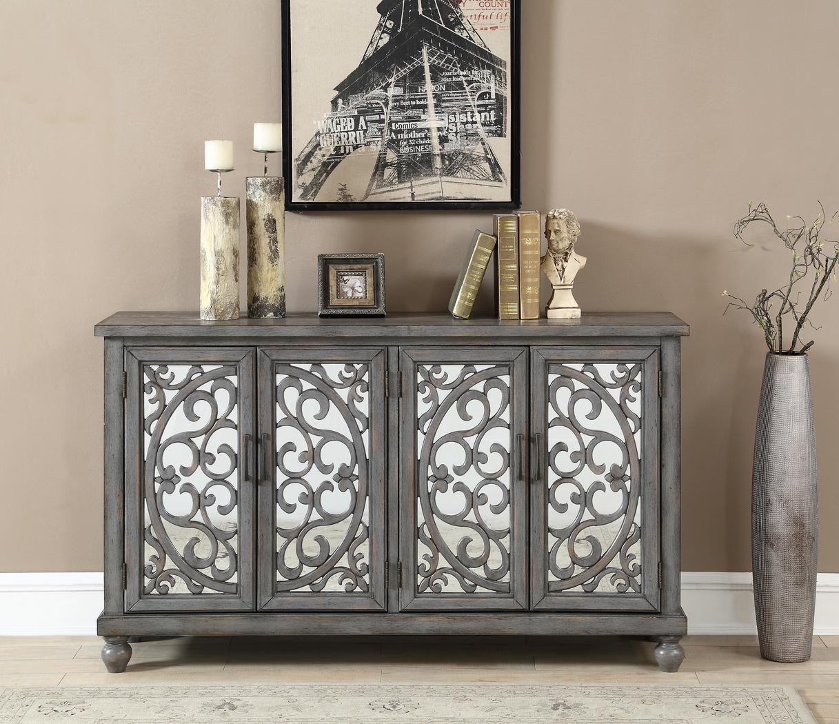 Stirton Gray Credenza - Thumbnail - Image 2
