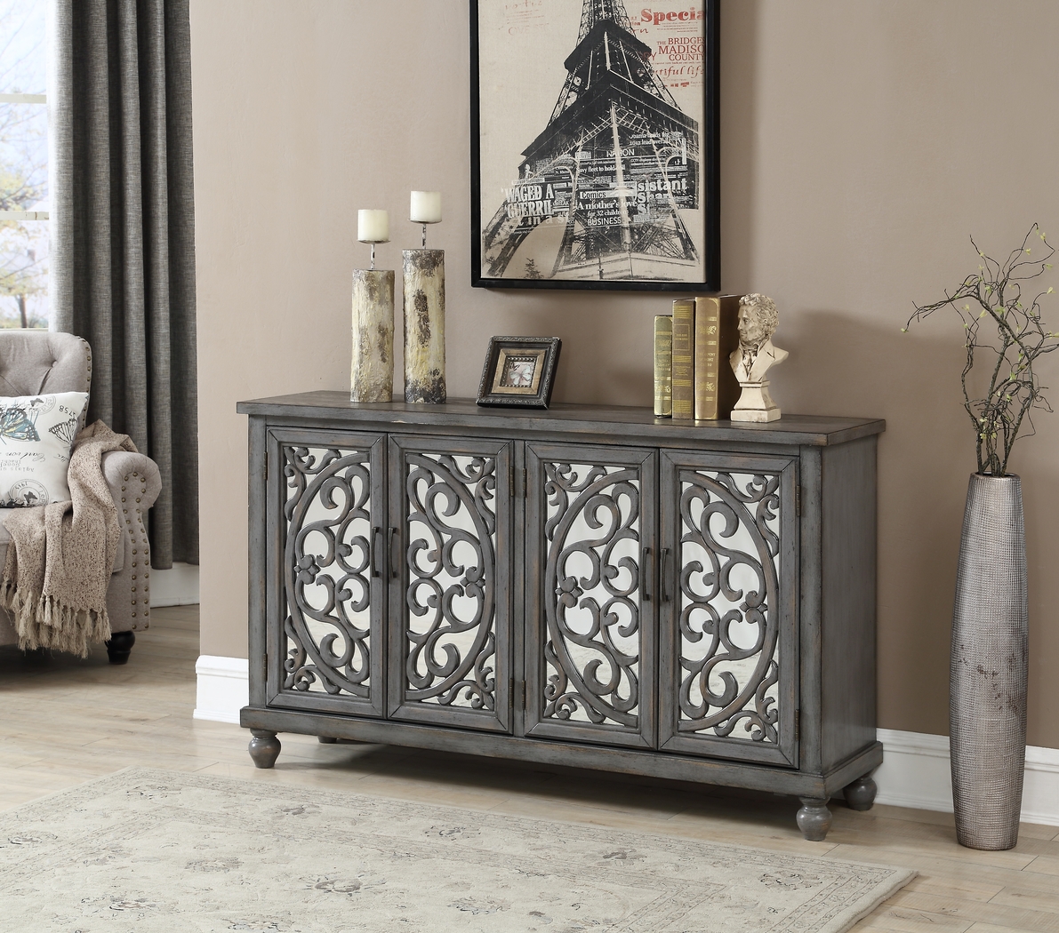 Stirton Gray Credenza - Thumbnail - Image 5