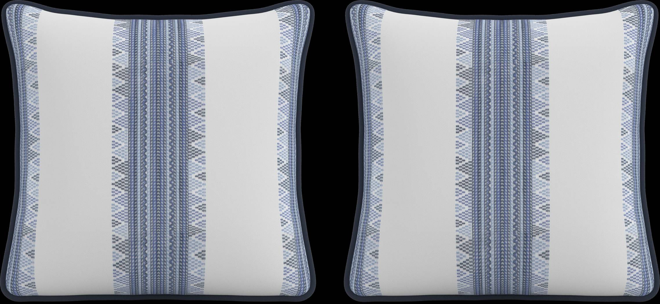 Stitchstone Indigo Indoor/Outdoor Accent Pillow, Set of Two - Thumbnail - Image 1