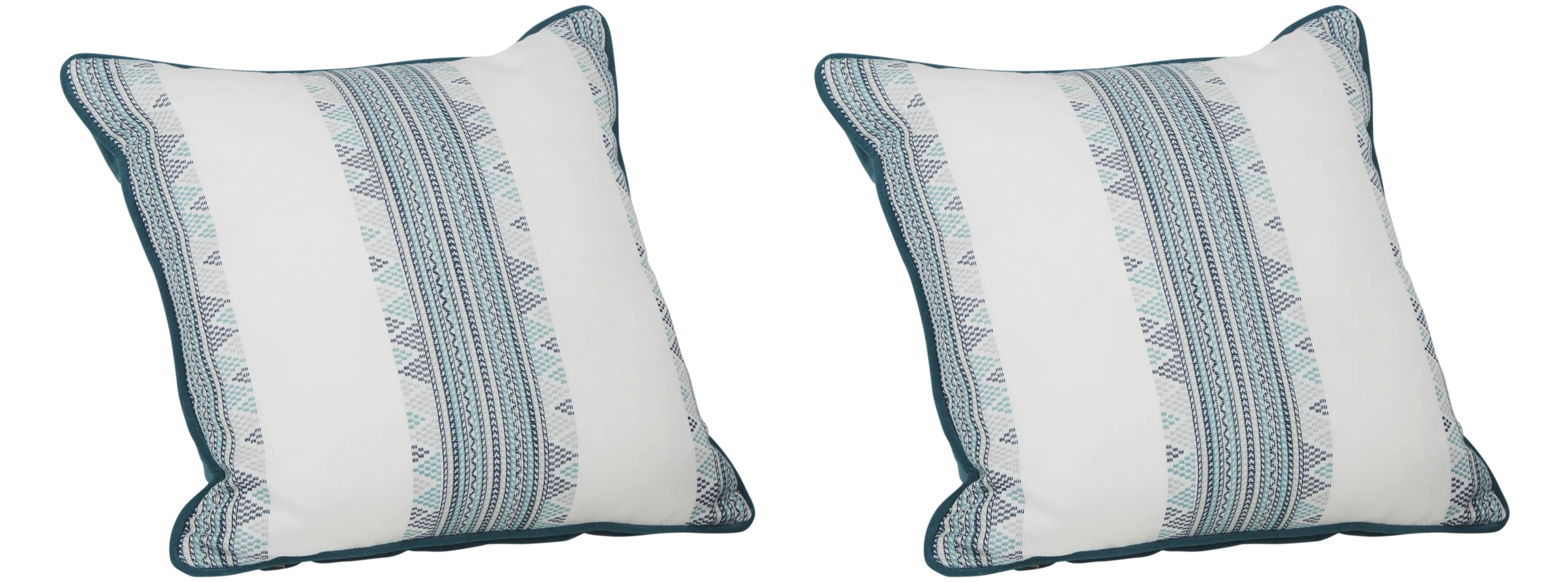 Stitchstone Teal Indoor/Outdoor Accent Pillow, Set of Two - Thumbnail - Image 2