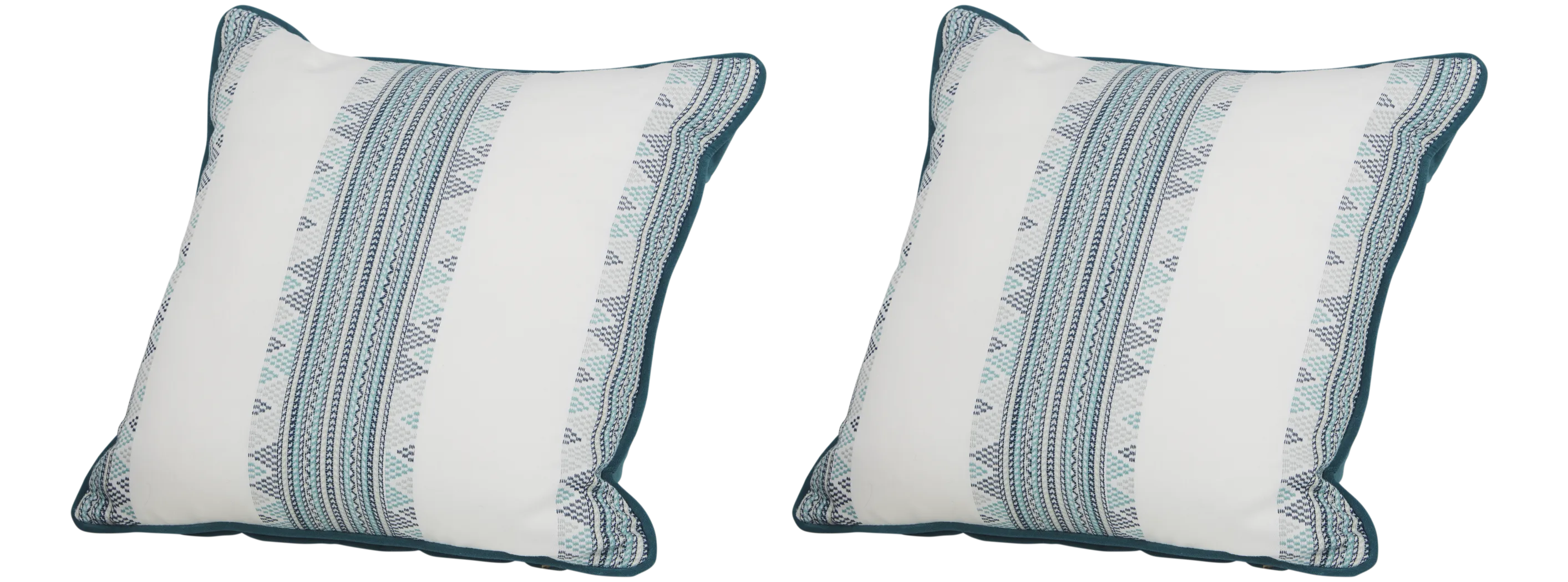 Stitchstone Teal Indoor/Outdoor Accent Pillow, Set of Two - Thumbnail - Image 3