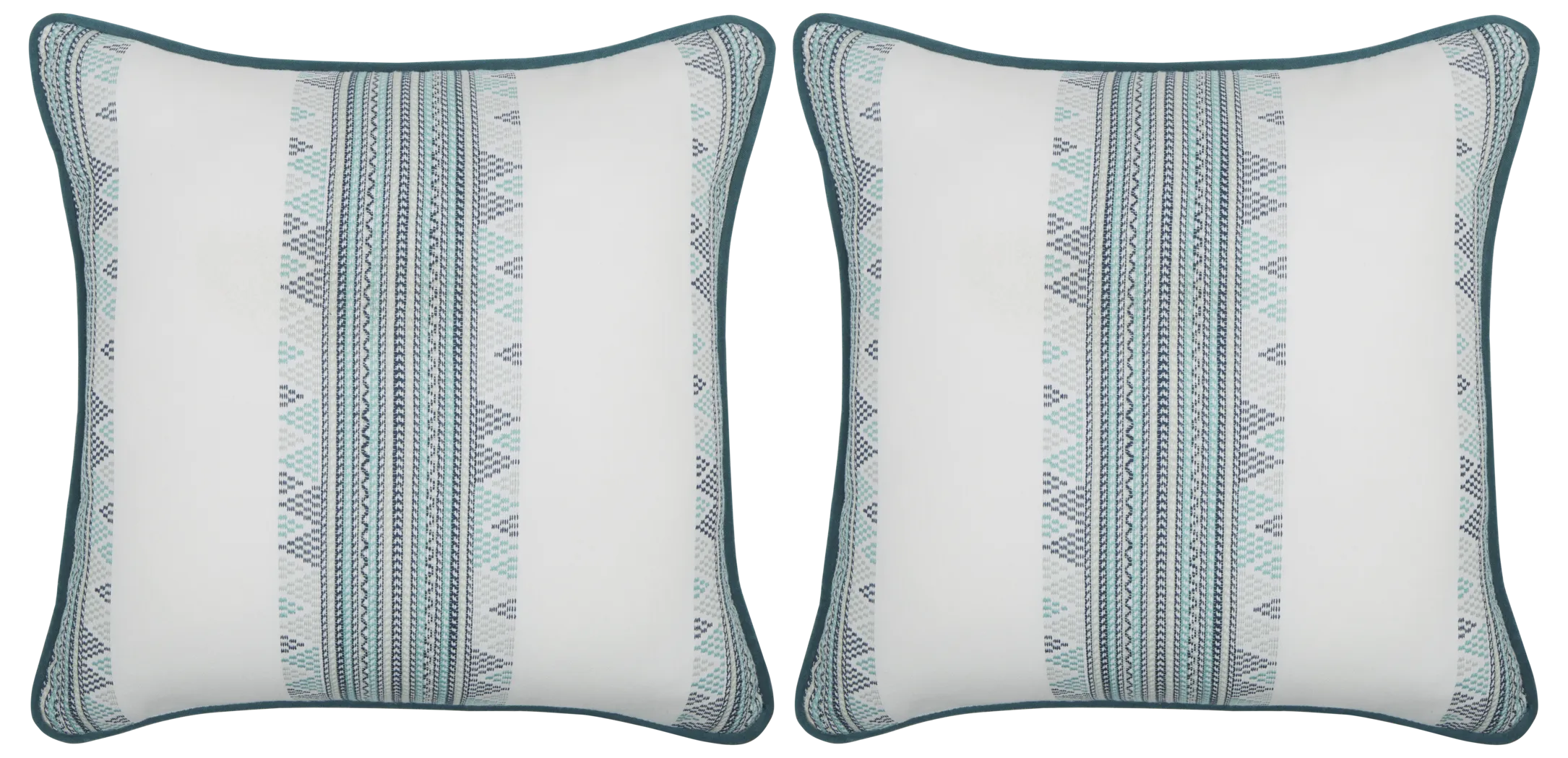 Stitchstone Teal Indoor/Outdoor Accent Pillow, Set of Two - Thumbnail - Image 1