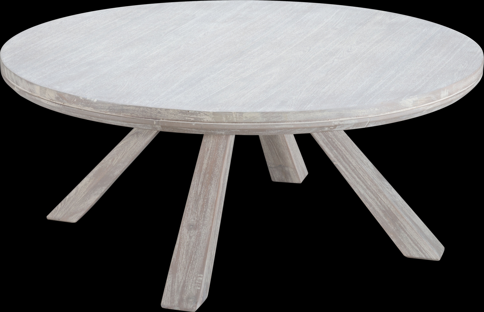 Stockport Ridge White Round Cocktail Table - Thumbnail - Image 1