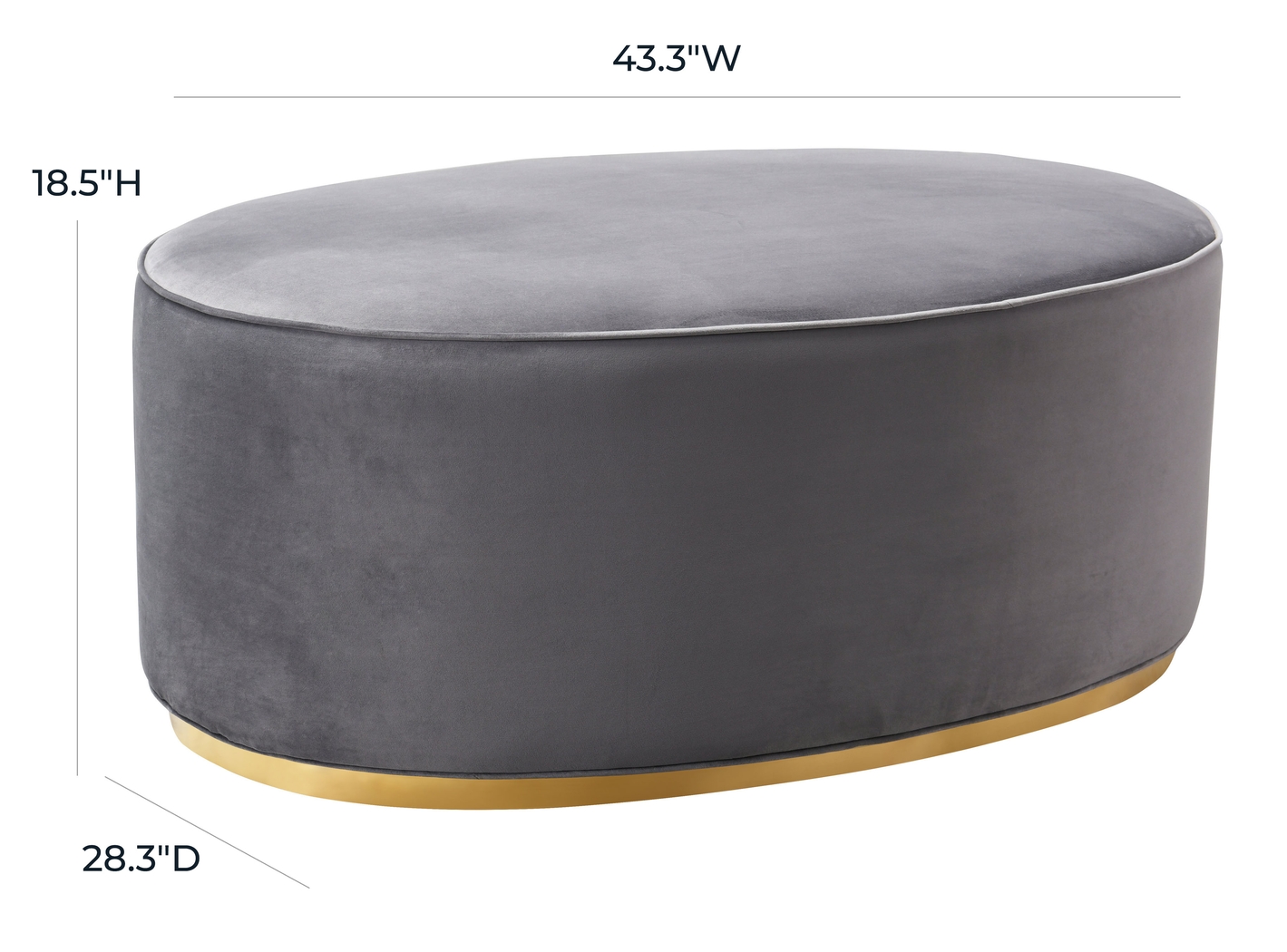 Stoella Gray Ottoman - Thumbnail - Image 4