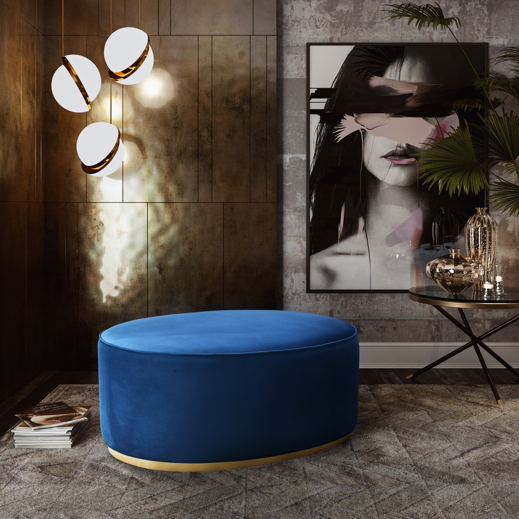 Stoella Navy Ottoman - Thumbnail - Image 3