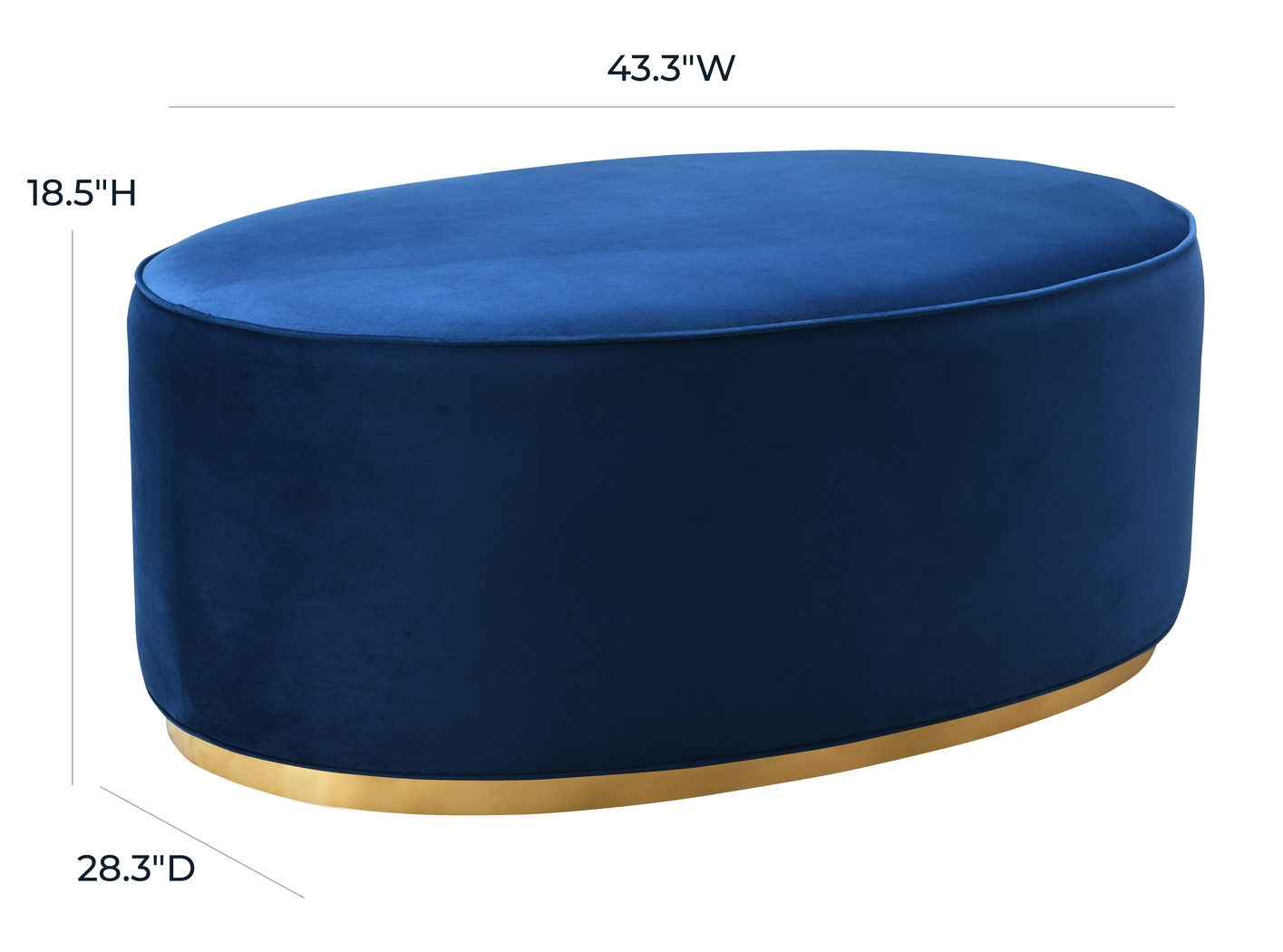 Stoella Navy Ottoman - Thumbnail - Image 4
