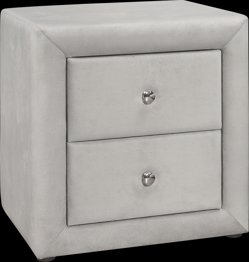 Stomner Dove Gray Nightstand - Thumbnail - Image 1