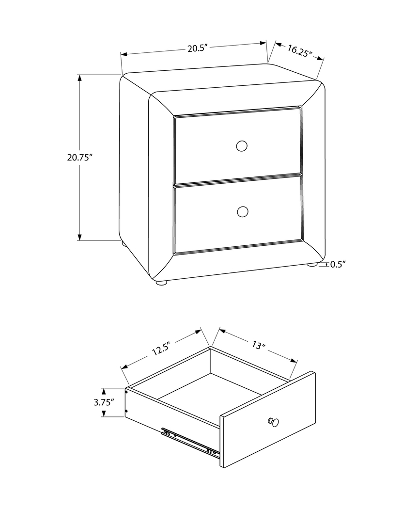 Stomner White Nightstand - Thumbnail - Image 4