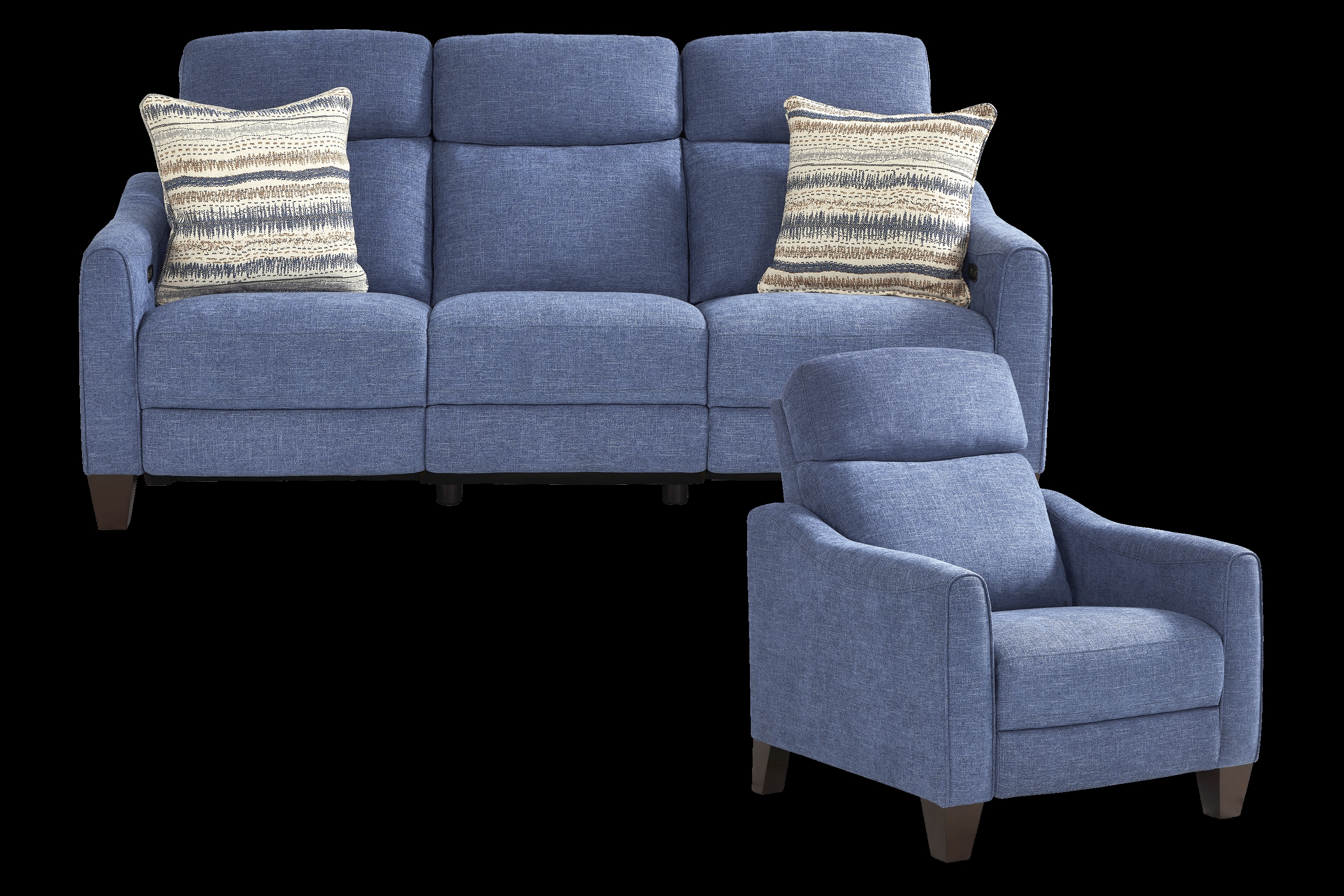 Stonecrest Indigo 2 Pc Dual Power Reclining Living Room - Thumbnail - Image 1