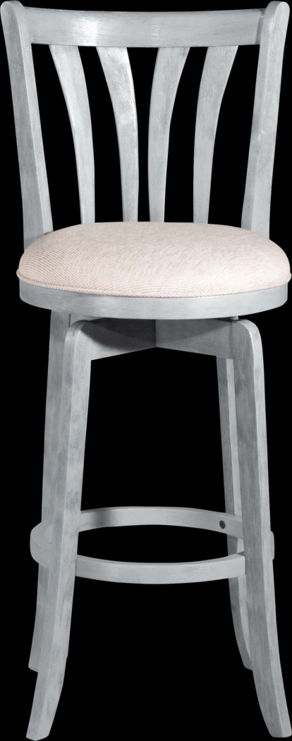 Stoneflower Blue Swivel Barstool - Thumbnail - Image 2