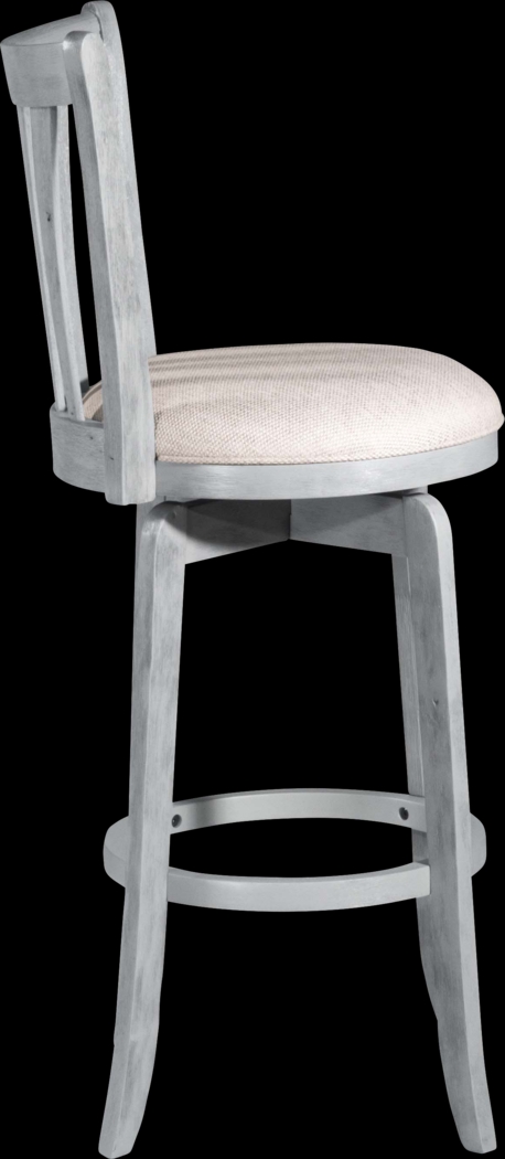 Stoneflower Blue Swivel Barstool - Thumbnail - Image 3