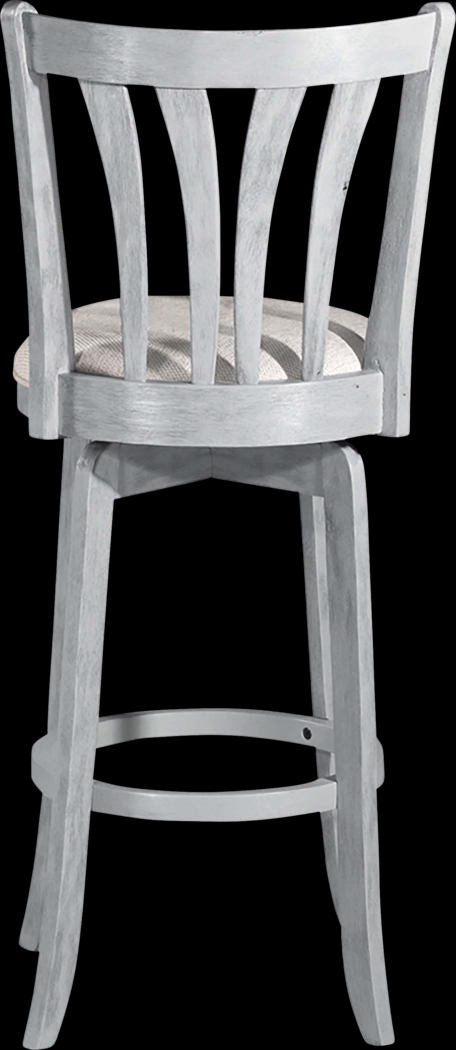 Stoneflower Blue Swivel Barstool - Thumbnail - Image 4