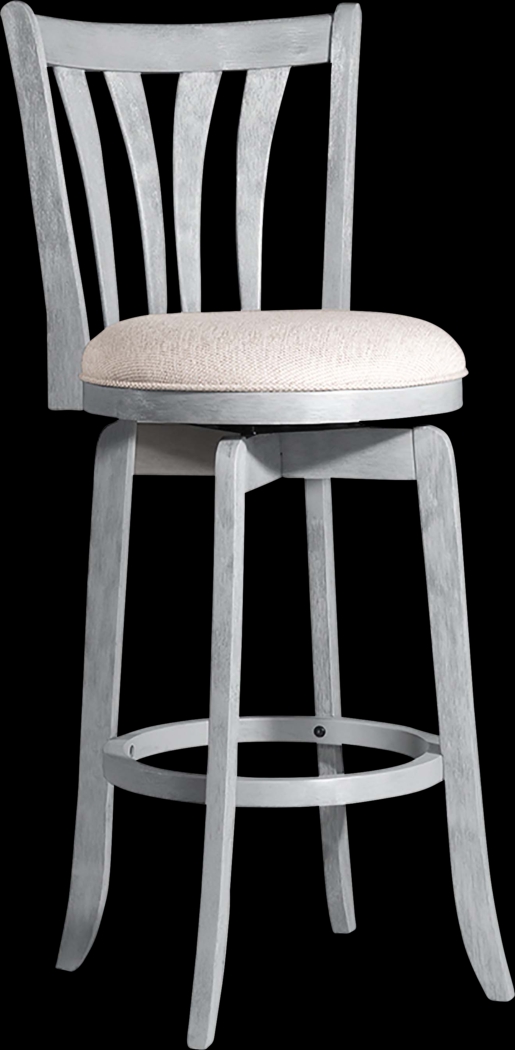 Stoneflower Blue Swivel Barstool - Thumbnail - Image 1
