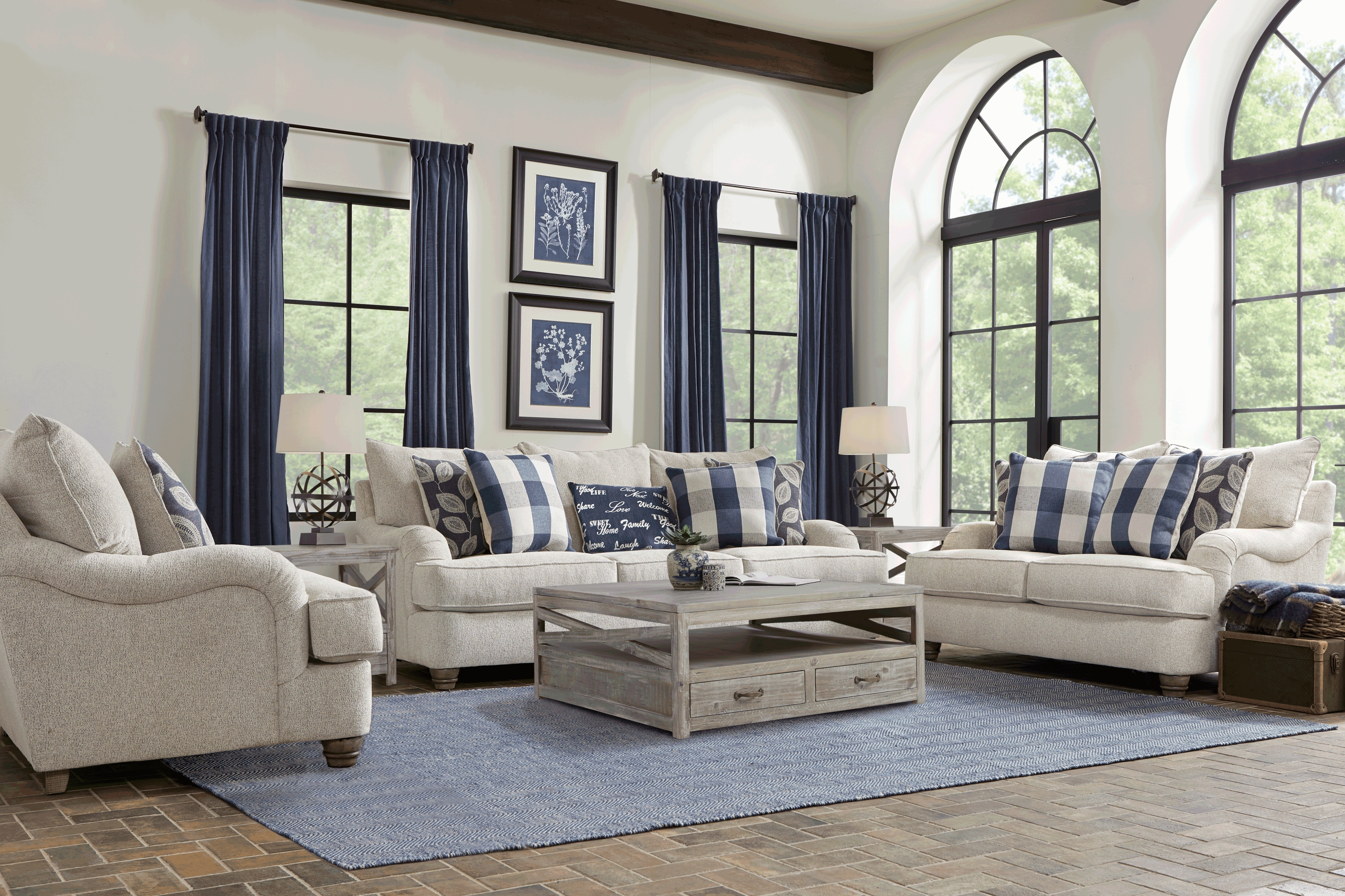 Stonehill Beige 5 Pc Living Room - Thumbnail - Image 1