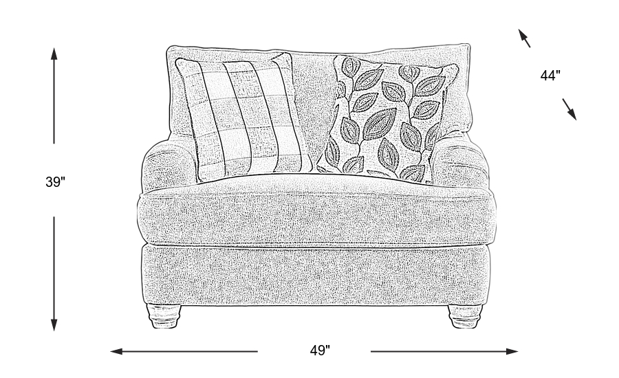 Dimension Image. Please refer to the Dimension Tab on this page for dimension details.