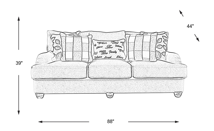 Dimension Image. Please refer to the Dimension Tab on this page for dimension details.
