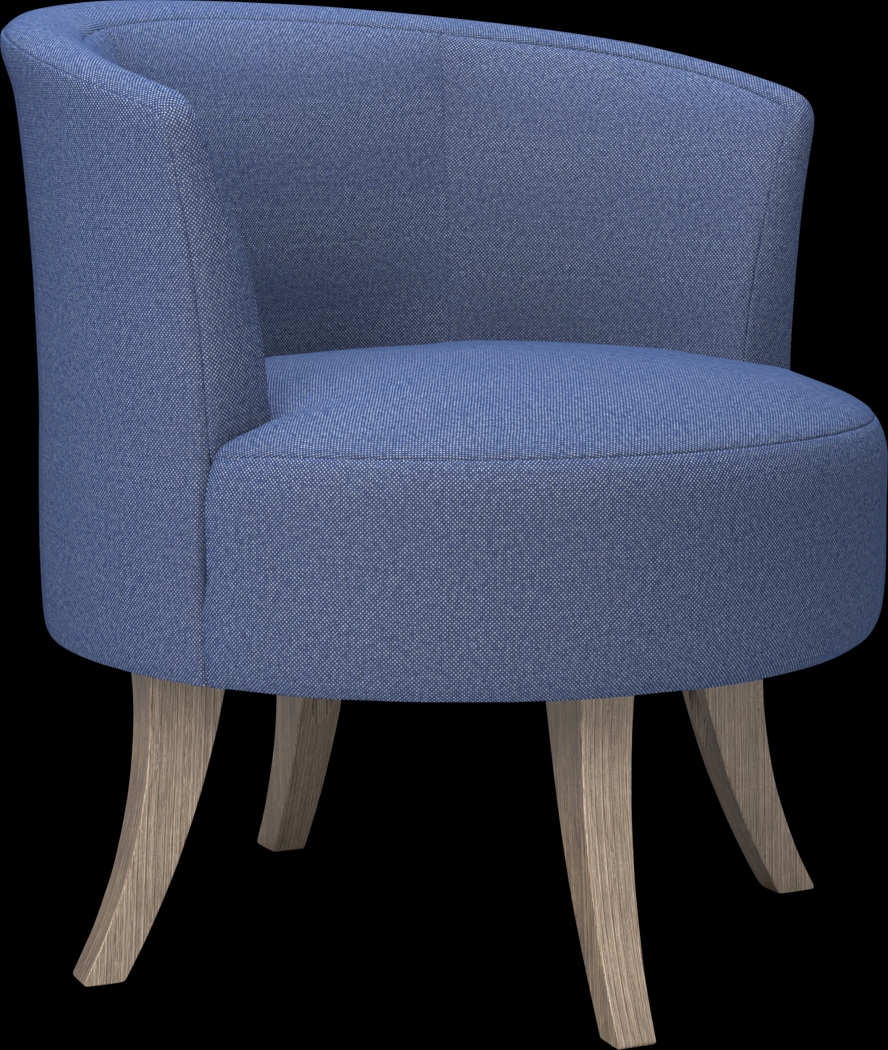 Stoneleigh Dark Blue Accent Swivel Chair - Thumbnail - Image 1