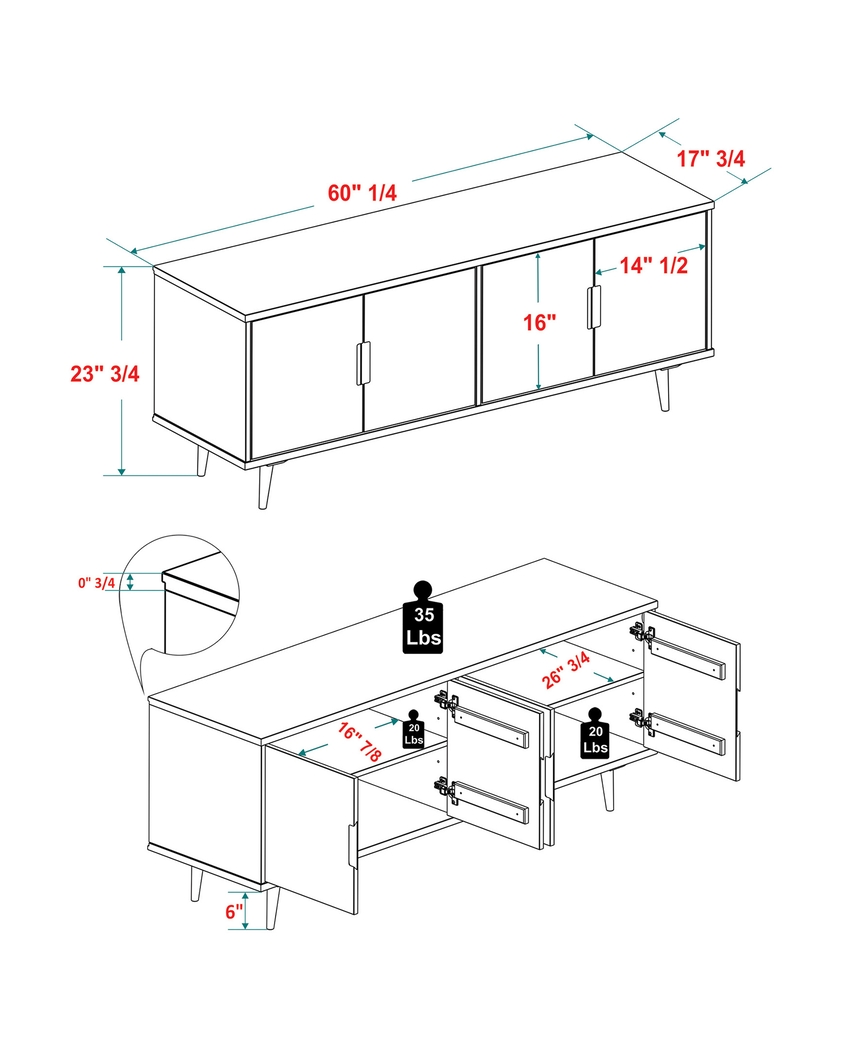 Stonesale Walnut 60 in. Console - Thumbnail - Image 7