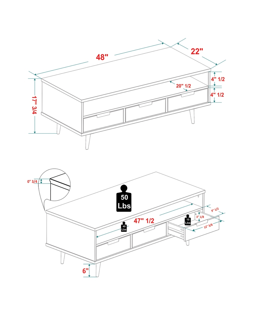 Stonesale Walnut Cocktail Table - Thumbnail - Image 7