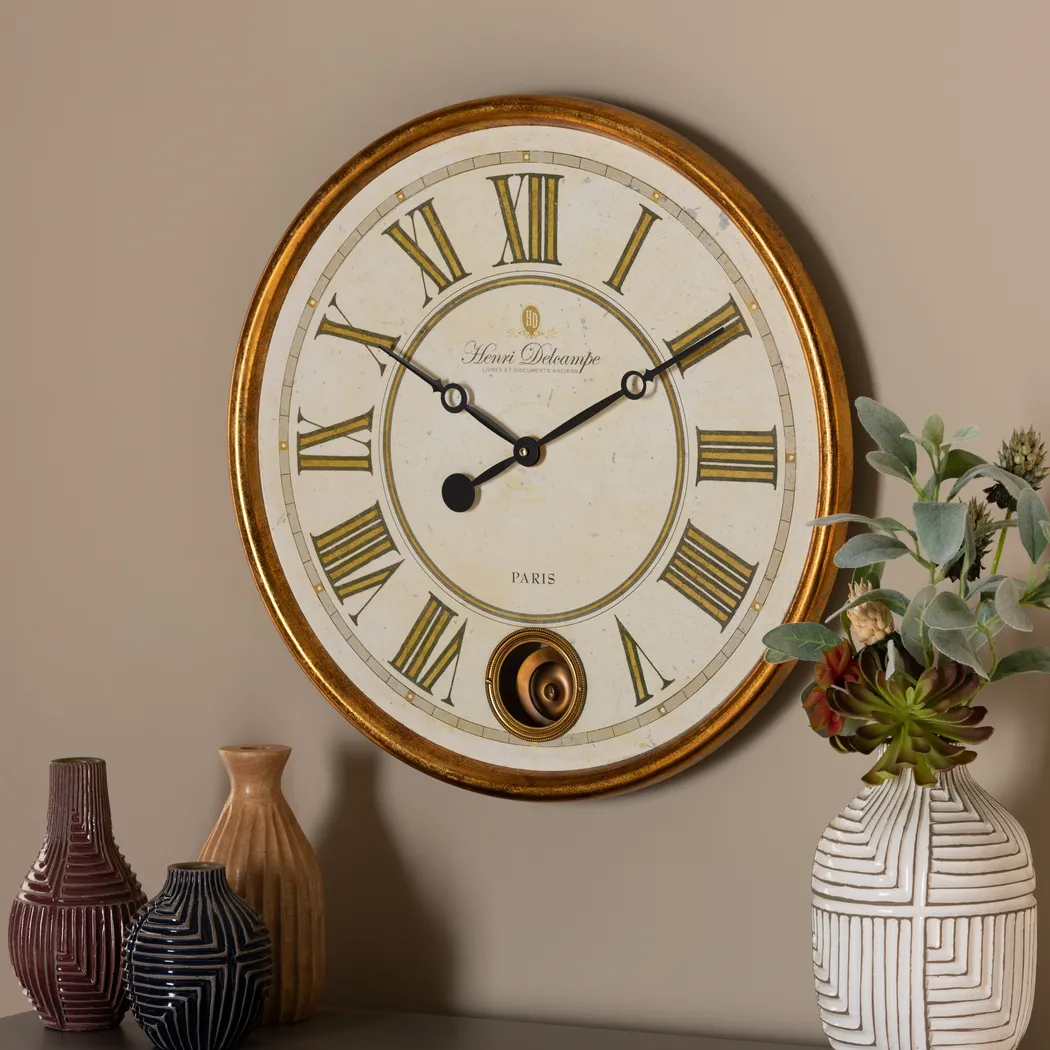 Stonham Gold Wall Clock - Thumbnail - Image 2