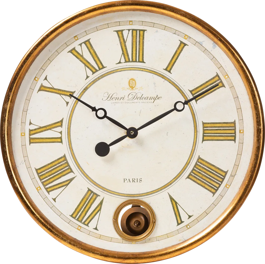 Stonham Gold Wall Clock - Thumbnail - Image 1
